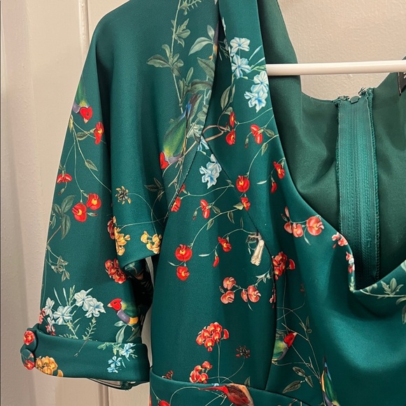 Bird and Floral Green Dress by Dolly and Dolly - Picture 5 of 8